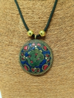 Collar Shiva Om boho chic azul eléctrico – La Gata Voladora