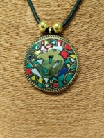 Collar Shiva Om boho chic multicolor – La Gata Voladora