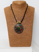 Collar Shiva Om boho chic rojo – La Gata Voladora