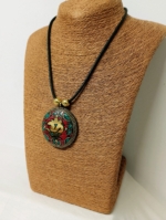 Collar Shiva Om boho chic rojo – La Gata Voladora