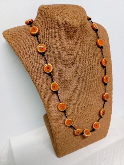 Collar Kira boho artesanal de cerámica – La Gata Voladora