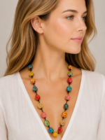 Collar de Cerámica Calima multicolor – La Gata Voladora