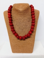 Collar Calypso rojo de piedras naturales – La Gata Voladora