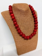 Collar Calypso rojo de piedras naturales – La Gata Voladora