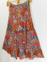 Falda Patchwork Coline multicolor artesanal boho – tallas S/M y L/XL – La Gata Voladora