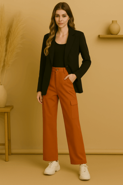 pantalón de algodón con bolsillos laterales – La Gata Voladora