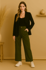 pantalón de algodón con bolsillos laterales – La Gata Voladora