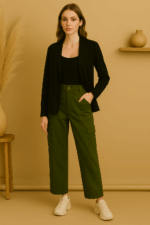 pantalón de algodón con bolsillos laterales – La Gata Voladora