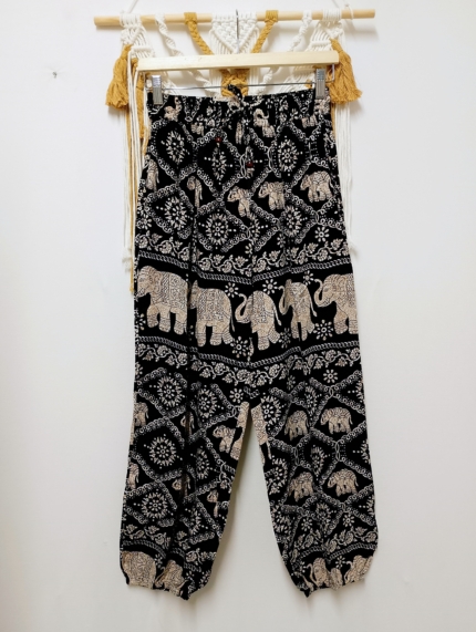 Pantalón Bombay Coline boho étnico con estampado de elefantes