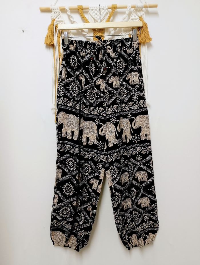 Pantalón Bombay Coline boho étnico con estampado de elefantes