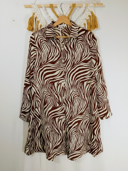 Vestido Camisero Animal Print