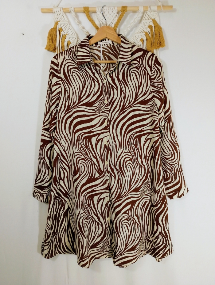 Vestido Camisero Animal Print