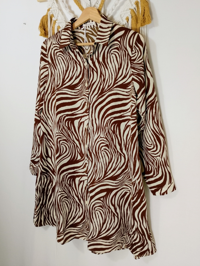 Vestido Camisero Animal Print