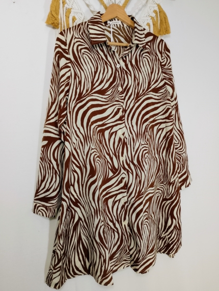 Vestido Camisero Animal Print