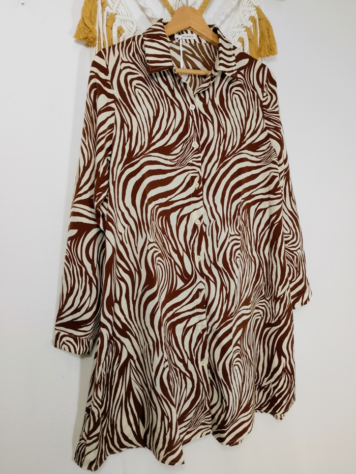 Vestido Camisero Animal Print
