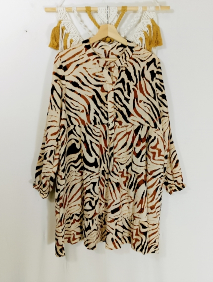 Vestido Camisero Animal Print