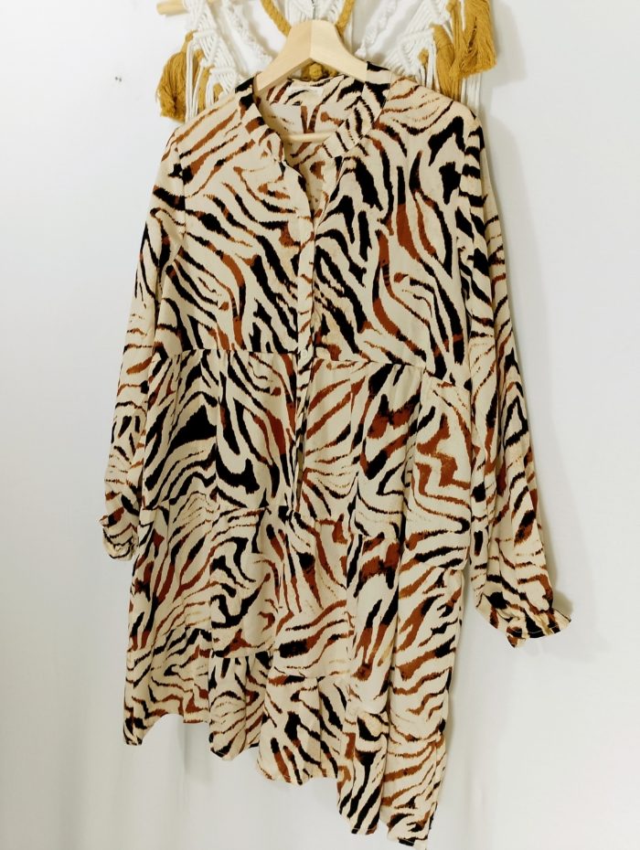 Vestido Camisero Animal Print