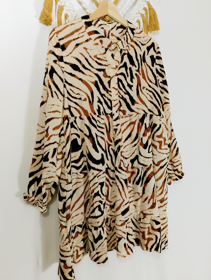 Vestido Camisero Animal Print