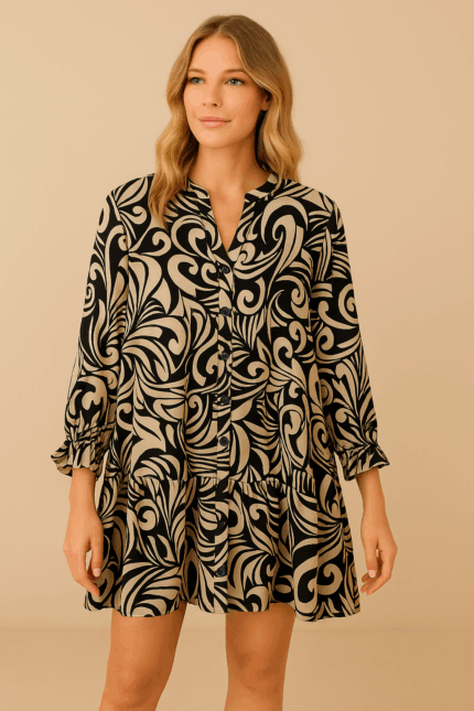 Vestido Camisero Melody estampado boho – La Gata Voladora