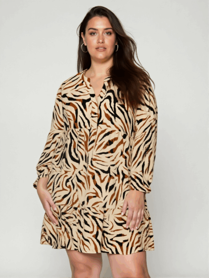 Vestido Camisero Sabana Animal Print Boho - La Gata Voladora