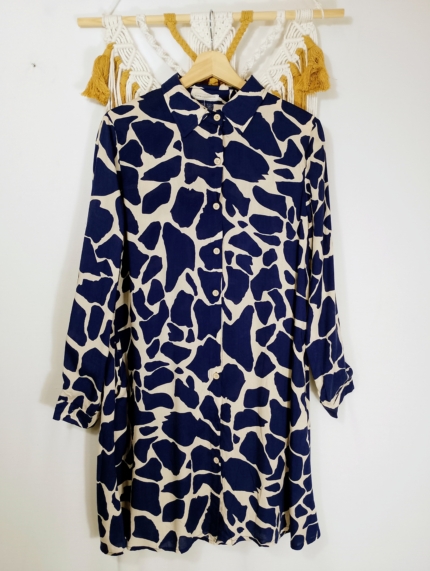 Vestido camisero animal print