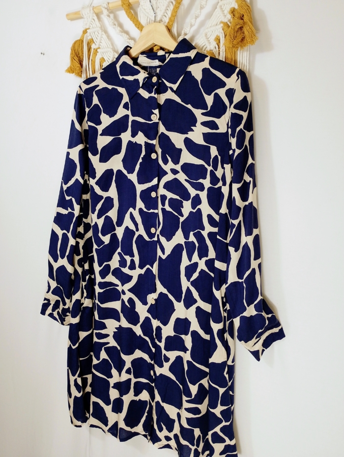 Vestido camisero animal print