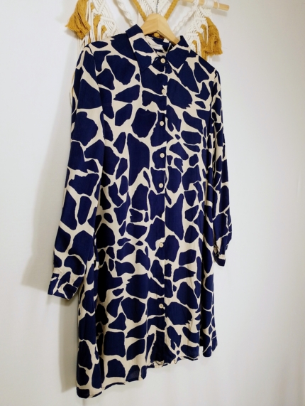 Vestido camisero animal print