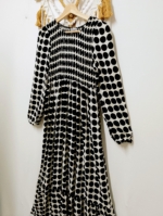 Vestido Manga Larga Luna con lunares negros, verdes o malva boho – tallas M/L y XL/XXL – La Gata Voladora