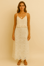 Falda Ibiza Crochet algodon boho La Gata Voladora Alpujarra Almería