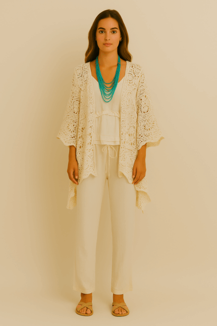 Pantalon Lino Formentera boho algodon La Gata Voladora Alpujarra Almería