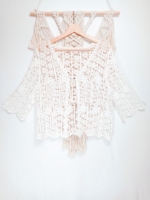 chaqueta ganchillo algodon mujer boho chic ibicenca La Gata Voladora Alpujarra Almería