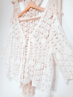 chaqueta ganchillo algodon mujer boho chic ibicenca La Gata Voladora Alpujarra Almería