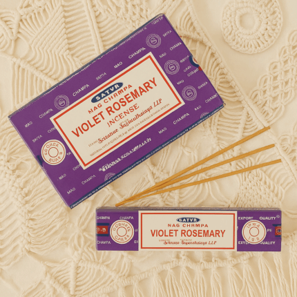 incienso romero violeta Satya aroma floral herbal La Gata Voladora Alpujarra Almería