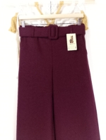 Pantalón palazzo espiga boho color vino con cinturón – invierno con estilo natural y elegante - La Gata Voladora