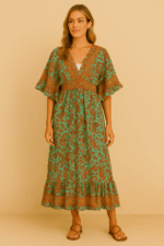 vestido boho turquesa paisley modelo Saraswati La Gata Voladora Laujar de Andarax Alpujarra Almeria