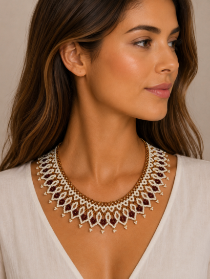 Collar Boho Tierra Ancestral Laujar de Andarax La Gata Voladora
