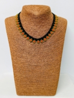 collar boho tierra viva negro verde naranja floral artesanal estilo bohemio La Gata Voladora Alpujarra Almería