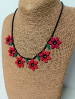 collar artesanal flores estilo boho étnico bohemio La Gata Voladora Alpujarra Almería
