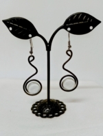 pendientes artesanales hierro forjado y vidrio fundido artesanales estilo boho La Gata Voladora Alpujarra Almería