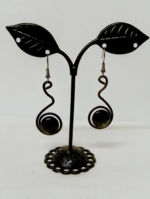 pendientes artesanales hierro forjado y vidrio fundido artesanales estilo boho La Gata Voladora Alpujarra Almería