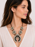 collar boho chic bronce floral vintage La Gata Voladora Alpujarra Almería