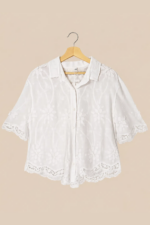 Blusa Bordada Duna estilo boho chic mujer algodon blanco La Gata Voladora Laujar de Andarax