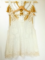 blusa bordada boho chic algodón beige mujer La Gata Voladora Alpujarra Almería