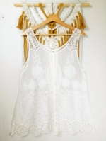 blusa bordada boho chic algodón blanca mujer La Gata Voladora Alpujarra Almería