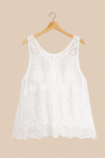 blusa bordada boho chic algodón blanca mujer La Gata Voladora Alpujarra Almeria