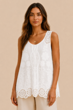 blusa boho blanca bordados florales algodon la gata voladora alpujarra almeria