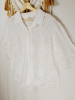 blusa algodón blanca estilo boho bordada mujer La Gata Voladora Alpujarra Almería