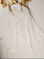 Blusa Bordada Olimpia boho blanco mujer algodon bordado La Gata Voladora Laujar de Andarax