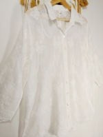 Blusa Bordada Olimpia estilo boho chic mujer algodon blanco La Gata Voladora Laujar de Andarax