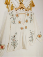Blusa Bordada Salvia boho chic algodon mujer La Gata Voladora Laujar de Andarax